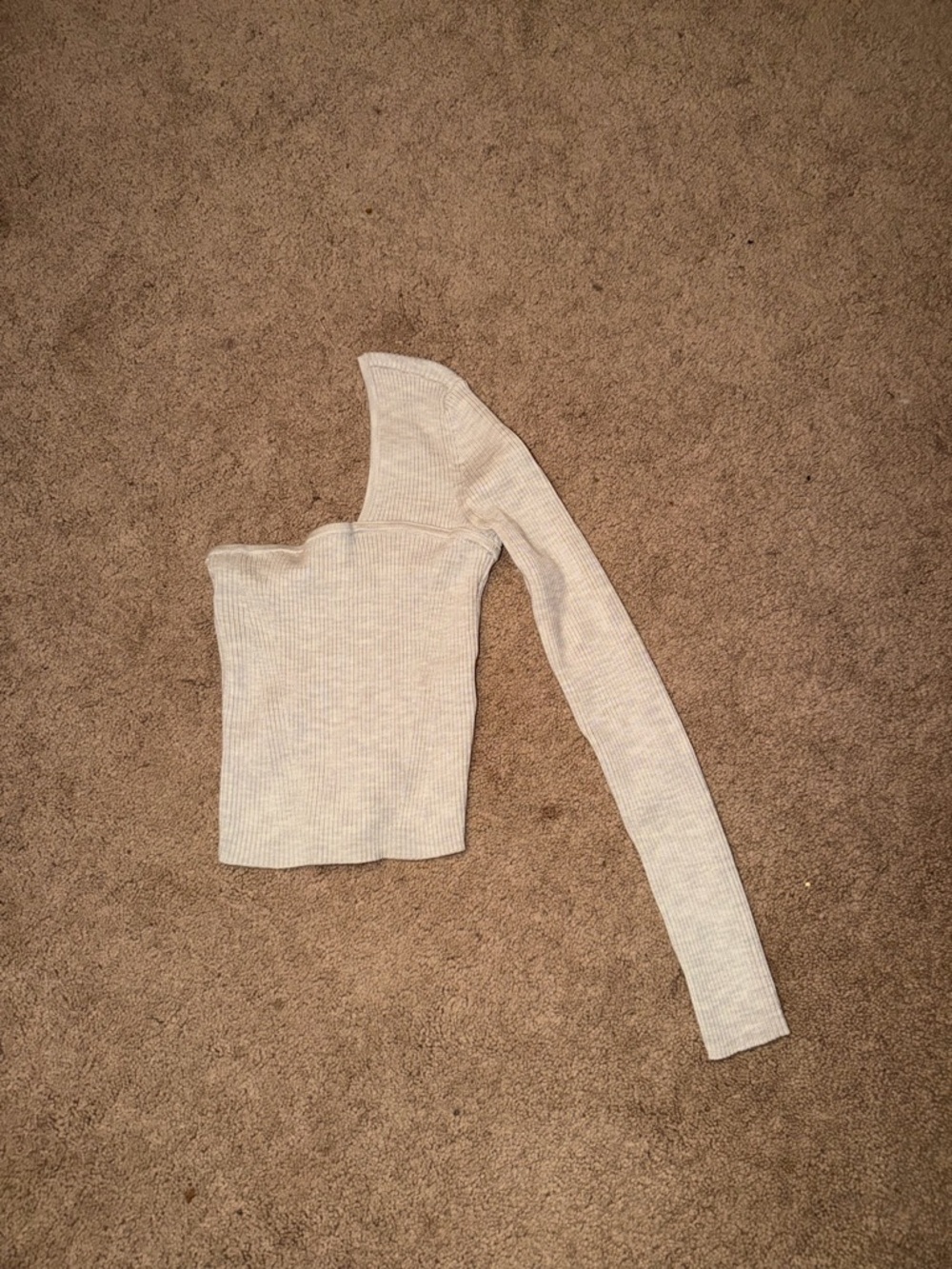 Abercrombie & Fitch One-Shoulder Chic Ribbed Knit Top